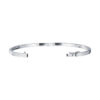 TOMEI Minimalist Bangle, White Gold 750