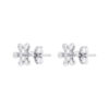 TOMEI Blissful Knot Earrings, White Gold 585