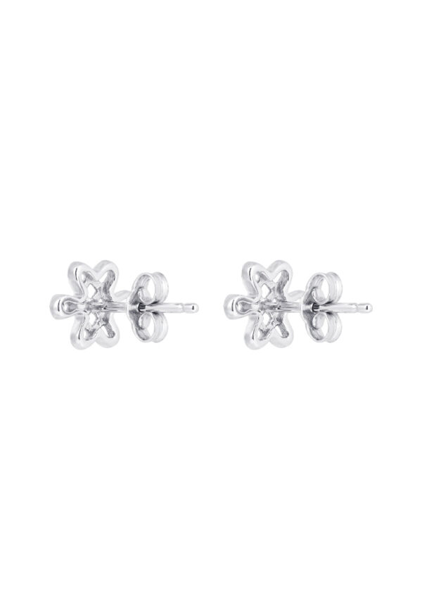 TOMEI Blissful Knot Earrings, White Gold 585