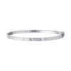 TOMEI Minimalist Bangle, White Gold 750