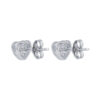 TOMEI Laser Cut Love Earrings, White Gold 585