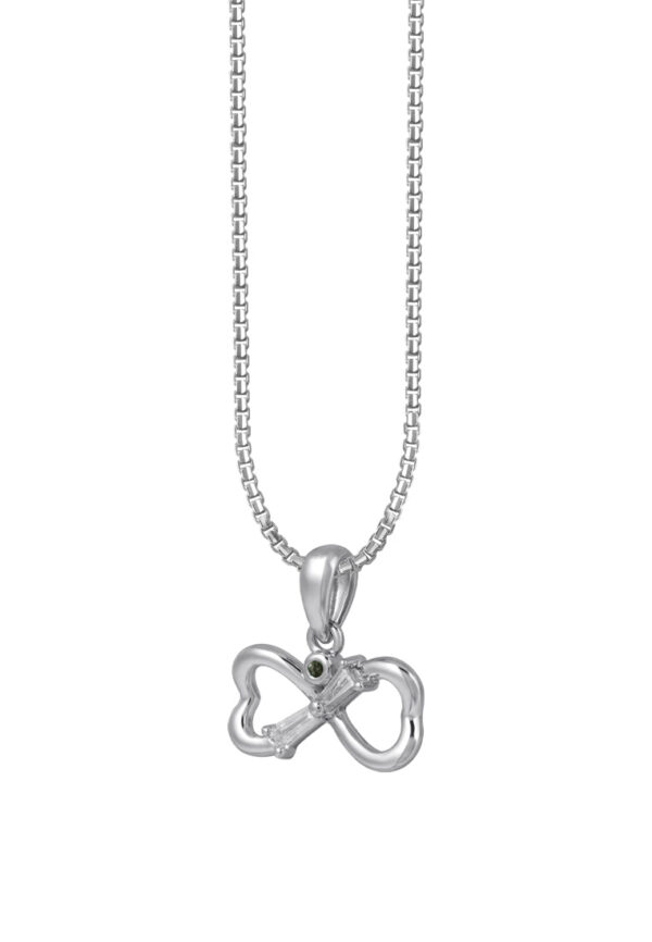 TOMEI Aileana Emerald Collection Ribband Pendant, White Gold 375