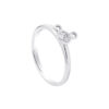 TOMEI Minimalist Mousey Diamond Ring, White Gold 375