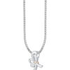 TOMEI Diamond Pendant Set, White+Rose Gold 585