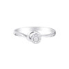 TOMEI Minimalist Diamond Ring, White Gold 375