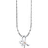 TOMEI Diamond Pendant Set, White+Rose Gold 585