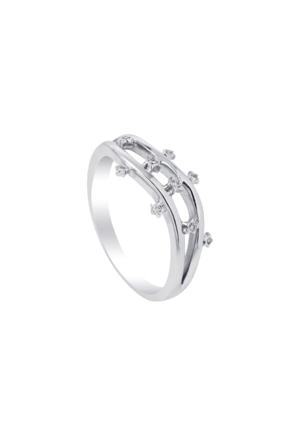 TOMEI Galaxy Inspired Diamond Ring, White Gold 375