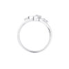 TOMEI Minimalist Crown Diamond Ring, White Gold 375