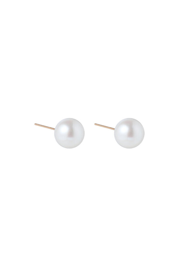 TOMEI Pearlfect Love Earrings(7mm), Rose Gold 750
