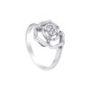 TOMEI Minimalist Flower Diamond Ring, White Gold 375