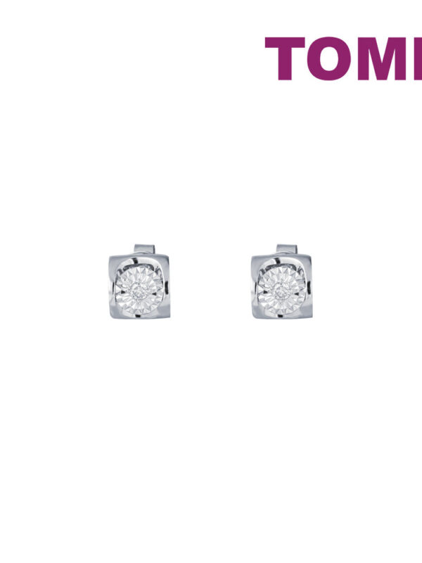 TOMEI Insignia Diamond Earrings, White Gold 750