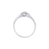 TOMEI Minimalist Heart Diamond Ring, White Gold 375