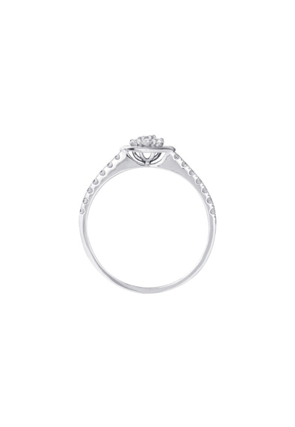 TOMEI Minimalist Heart Diamond Ring, White Gold 375