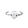 TOMEI Minimalist Heart Diamond Ring, White Gold 375