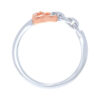 TOMEI Binding With Love Ring, White+Rose Gold 585