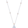 TOMEI Beautious Diamond Necklace, White+Rose Gold 750