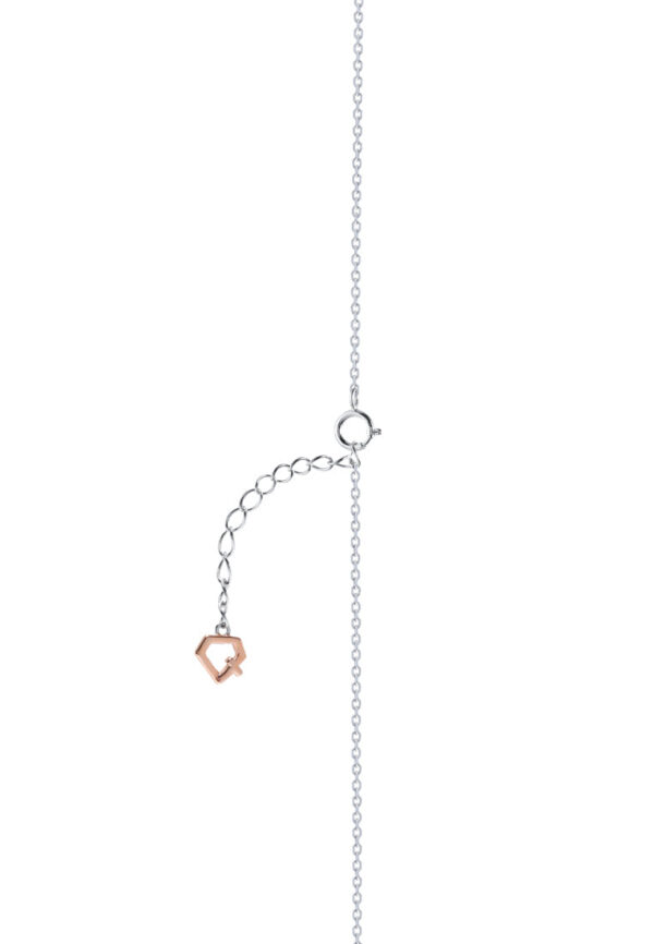TOMEI Beautious Diamond Necklace, White+Rose Gold 750
