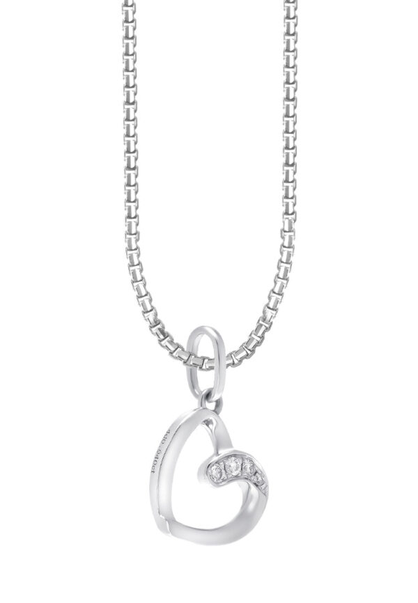 TOMEI Mesmerizing Love Pendant Set, White Gold 585