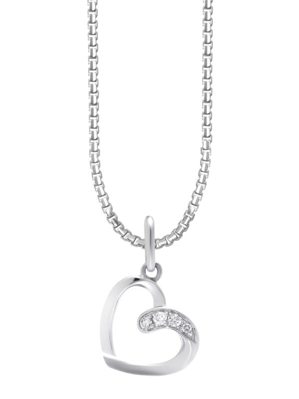 TOMEI Mesmerizing Love Pendant Set, White Gold 585