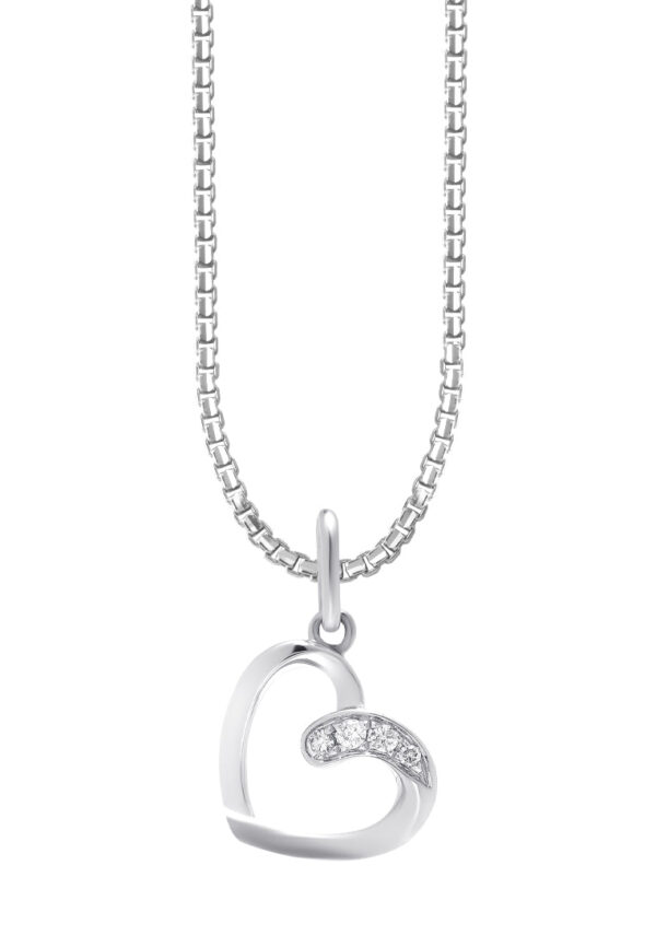 TOMEI Mesmerizing Love Pendant Set, White Gold 585