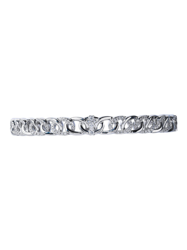 TOMEI Diamond Bangle, White Gold 750