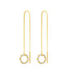 TOMEI Dual-Tone Circular Beads Earrings, Yellow Gold 916