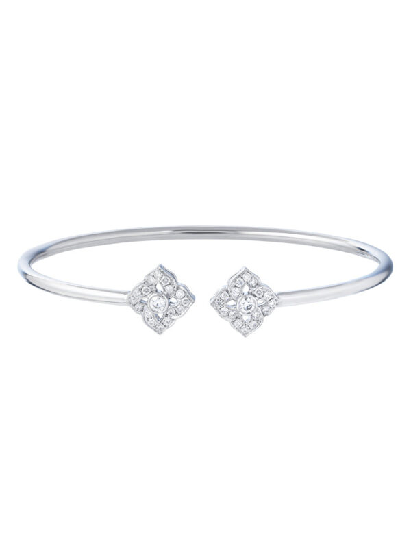 TOMEI Diamond Bangle, White Gold 750