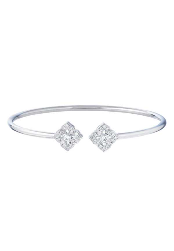 TOMEI Diamond Bangle, White Gold 750