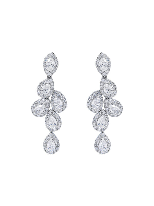 TOMEI Diamond Earrings, White Gold 750