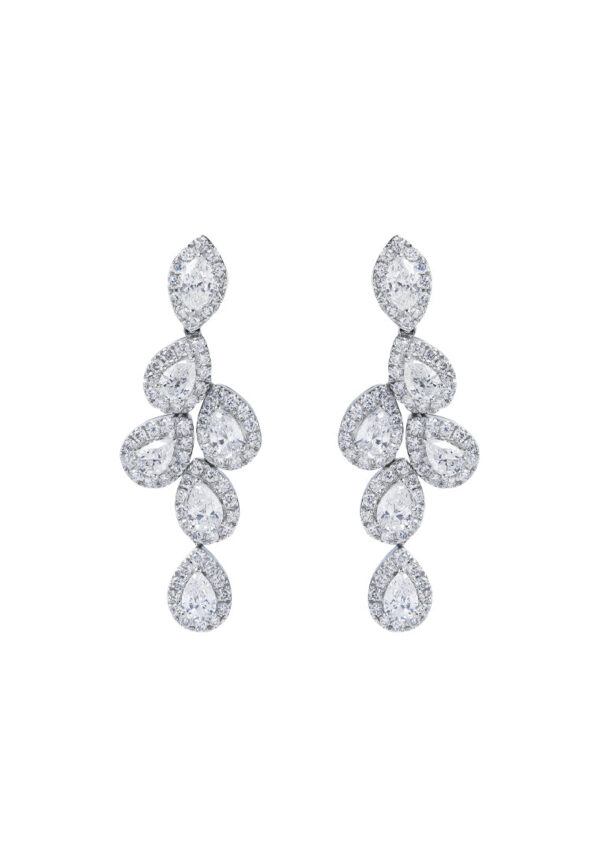 TOMEI Diamond Earrings, White Gold 750