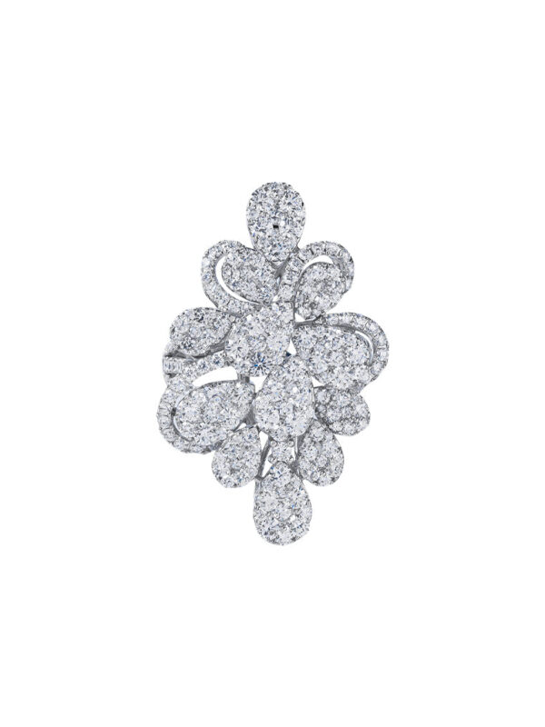 TOMEI Diamond Ring, White Gold 750