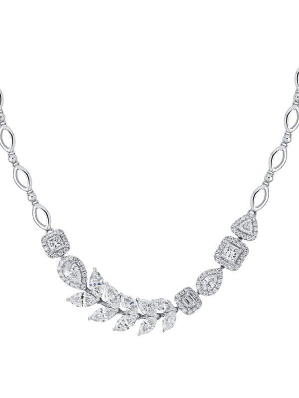 TOMEI Diamond Necklace, White Gold 750