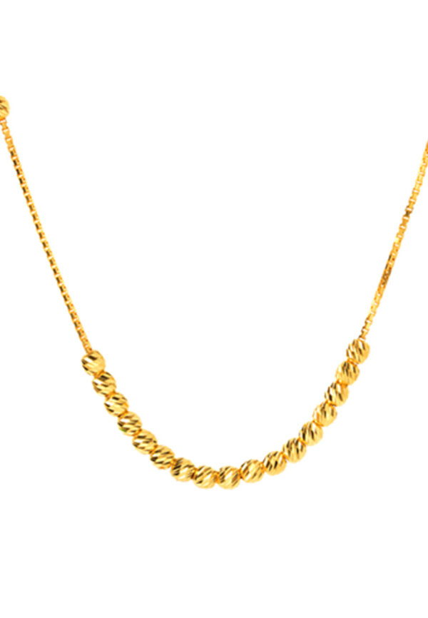TOMEI Beads Necklace, Yellow Gold 916
