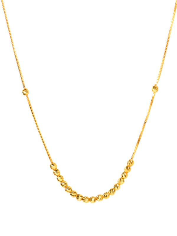 TOMEI Beads Necklace, Yellow Gold 916