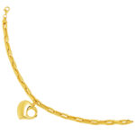 TOMEI Lusso Italia Hollow Heart Bracelet, Yellow Gold 916