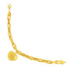 TOMEI Lusso Italia Whole Heart Bracelet, Yellow Gold 916