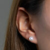 TOMEI Pearlfect Love Earrings(7mm), Rose Gold 750