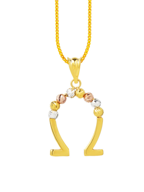 TOMEI Lusso Italia Omega Beads Pendant, Yellow Gold 916
