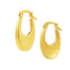 TOMEI Lusso Italia Laser Hoop Earrings, Yellow Gold 916