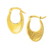 TOMEI Lusso Italia Laser Hoop Earrings, Yellow Gold 916