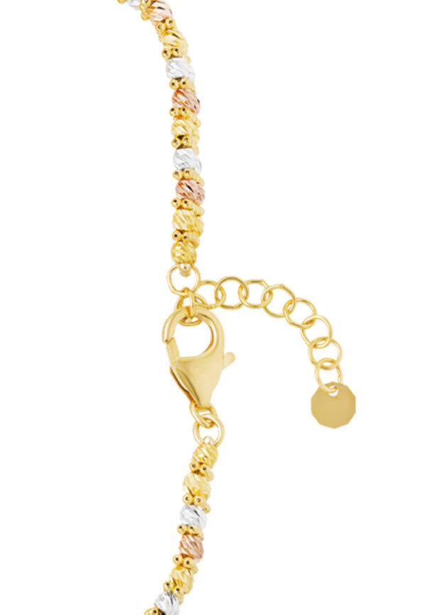 TOMEI Lusso Italia Tri-Tone Spiral Beads Bracelet, Yellow Gold 916