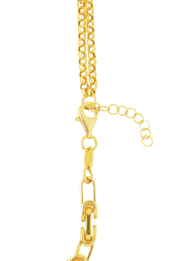 TOMEI Lusso Italia Dual-Chain Heart Bracelet, Yellow Gold 916