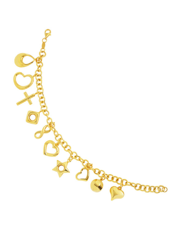 TOMEI Lusso Italia Faith & Love Bracelet, Yellow Gold, 916