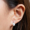TOMEI Pearl Earrings, White Gold 375