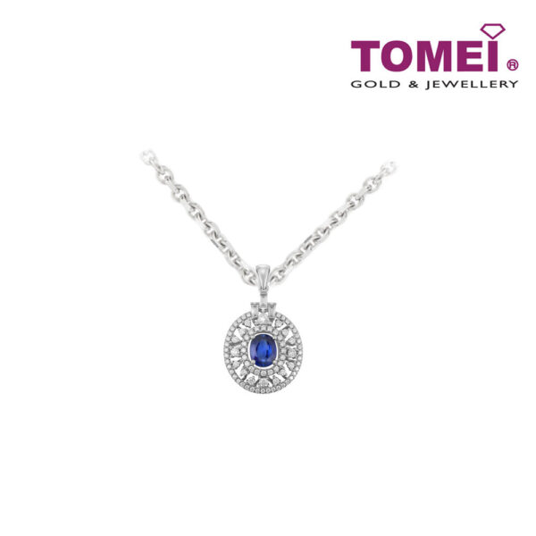 TOMEI Blue Sapphire Diamond Pendant, White Gold 750 (P7WSDW0MNW025-MF)