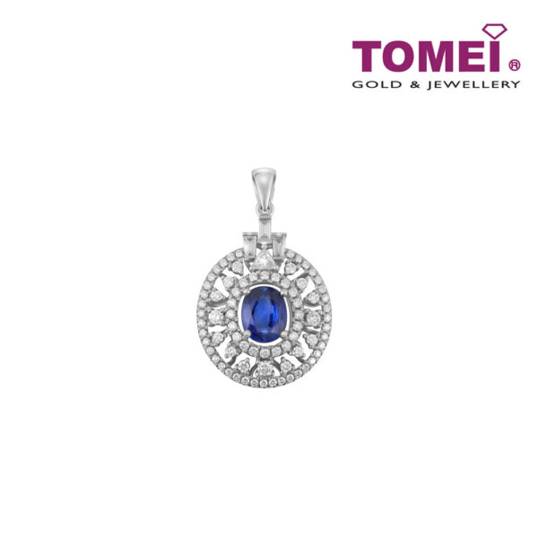 TOMEI Blue Sapphire Diamond Pendant, White Gold 750 (P7WSDW0MNW025-MF)