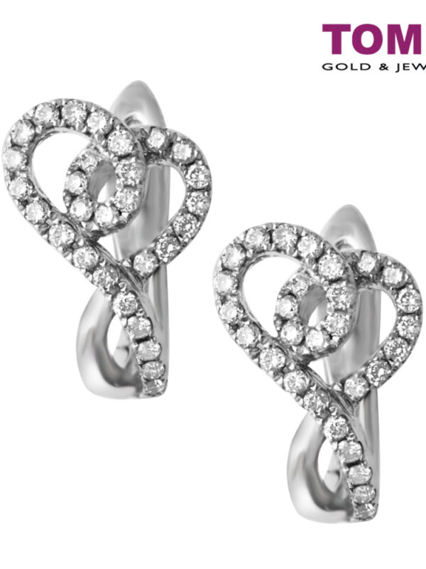 Love and Glitzy Sparkles Diamond Earrings | Tomei 375 (9K) White Gold (E1021)