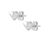 TOMEI 3D Heart Earrings, White Gold 585