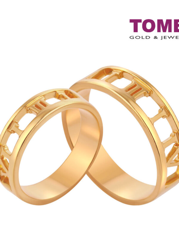 TOMEI Endless Love Couple Rings, Yellow Gold 916