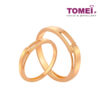 TOMEI Eternal Love Couple Rings, Yellow Gold 916 (XD-YG0763R/0764R-1C)